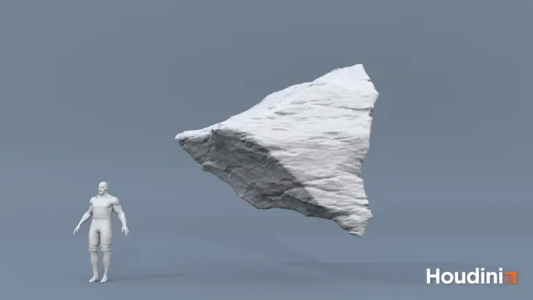 Houdini FX study: rock before the fracture simulation